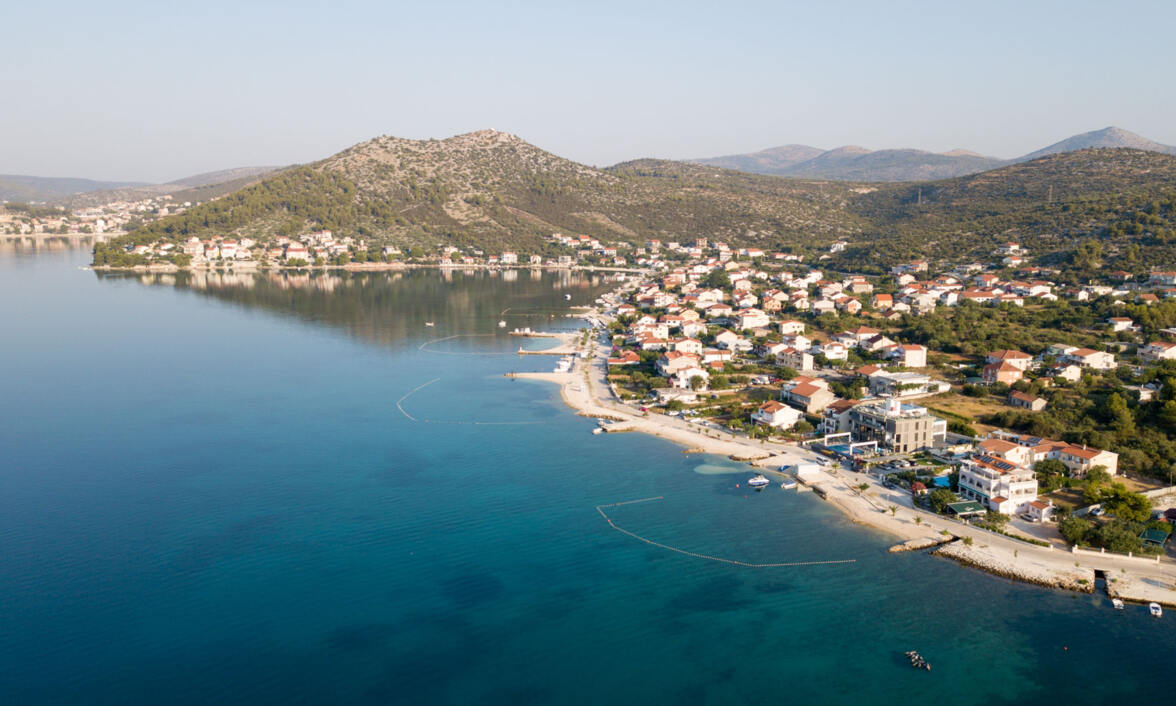Plaža u Poljicama iz zraka