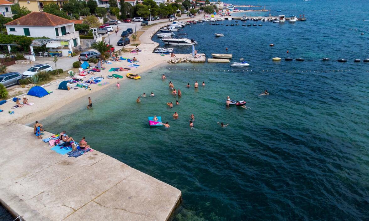 Plaža u Poljicama iz zraka