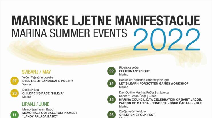 Marina Summer Events 2022.