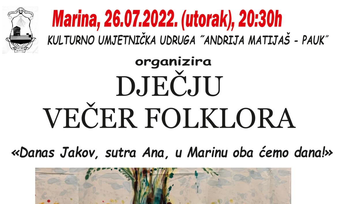 DJEČJA VEČER FOLKLORA