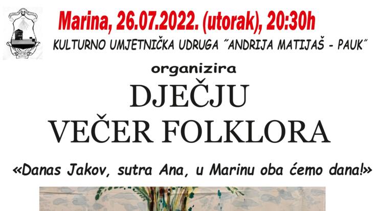 DJEČJA VEČER FOLKLORA