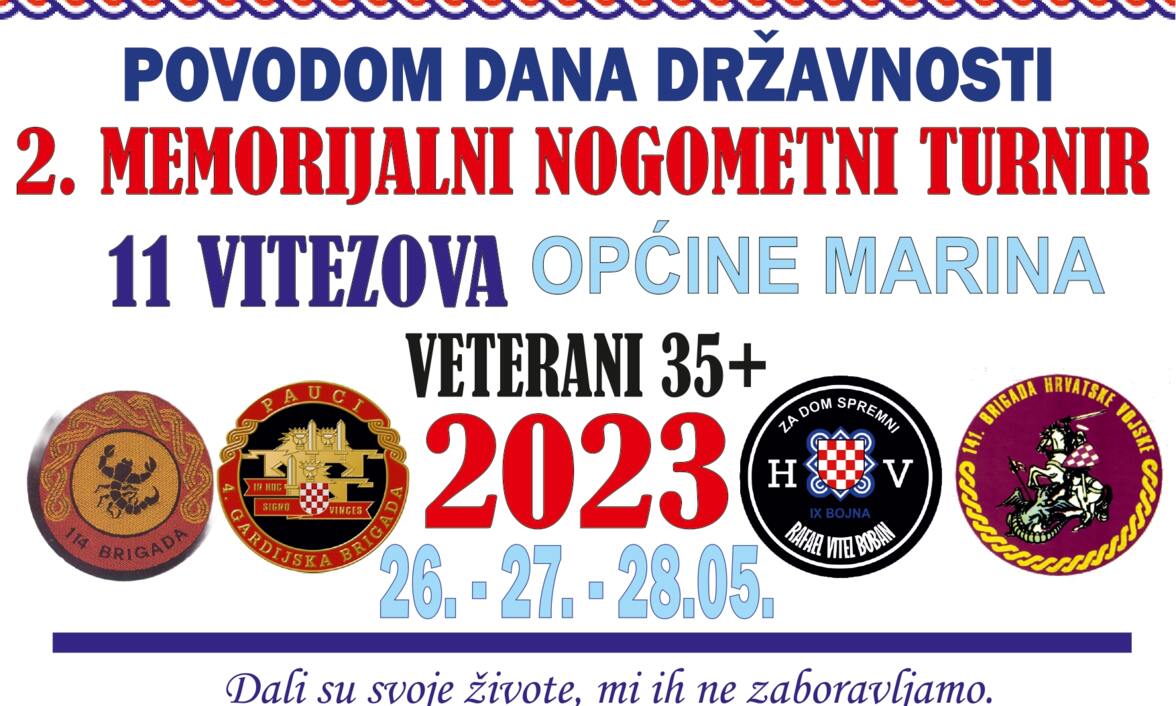 Memorijalni veteranski nogometni turnir 11 Vitezova Općine Marina