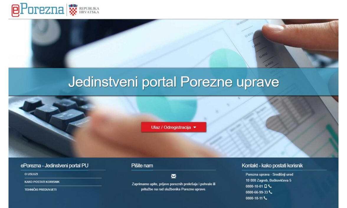 Obavijest - Predaja TZ 2 obrasca Poreznoj upravi isključivo kroz ePoreznu