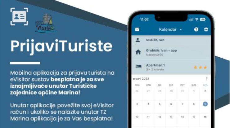 PrijaviTuriste – i dalje besplatna za iznajmljivače TZ Općine Marina