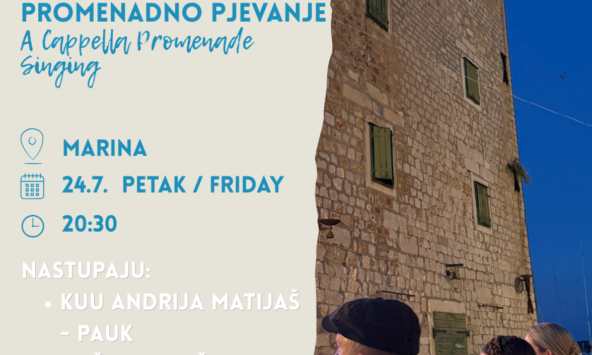 "OD MANDRAČE DO FERALA" A CAPPELLA PROMENADNO PJEVANJE